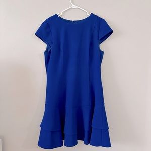 Eliza J Cap Sleeve Dress with Ruffle skirt- Size 14